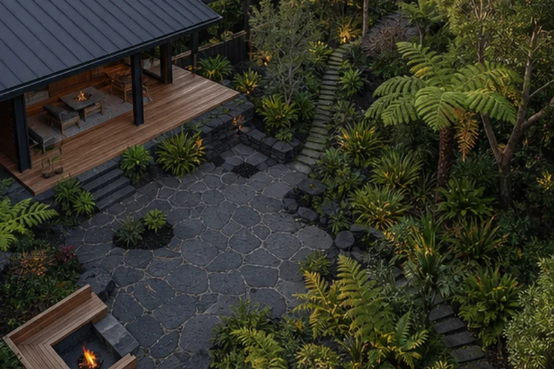 A Volcanic Garden for an Auckland Home