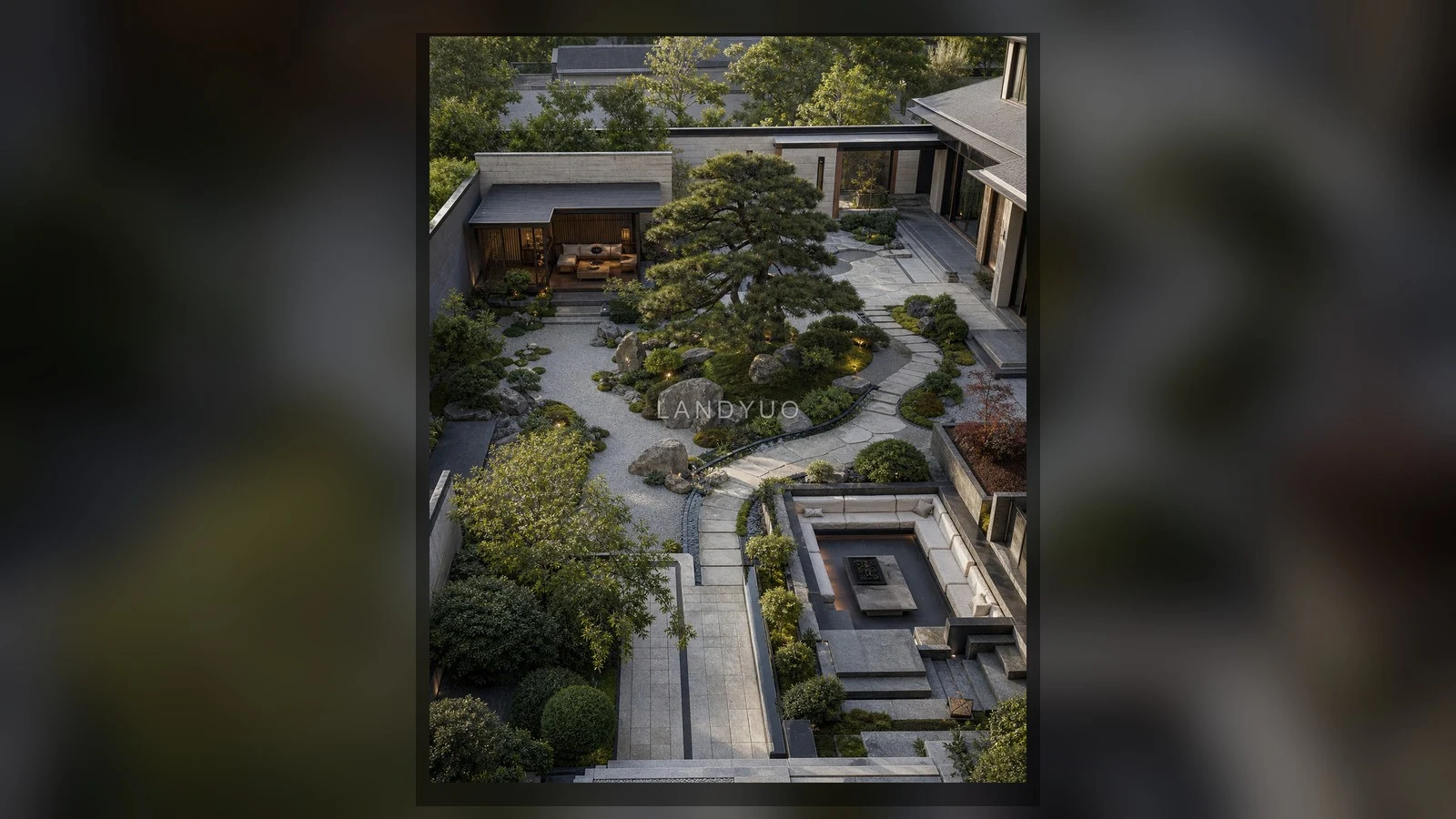 A Contemporary Zen Courtyard Organized Around an Old Pine - image 1
